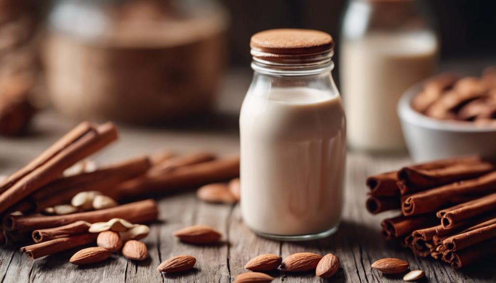 flavorful almond milk preparation