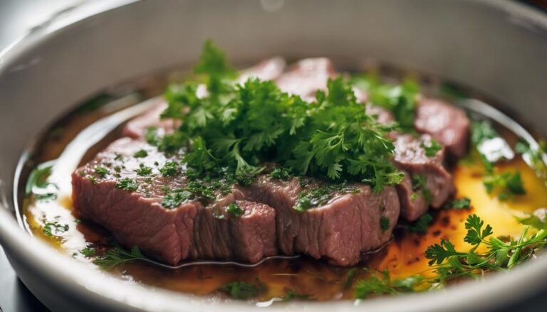 Sous Vide Beef Consommé With Parsley