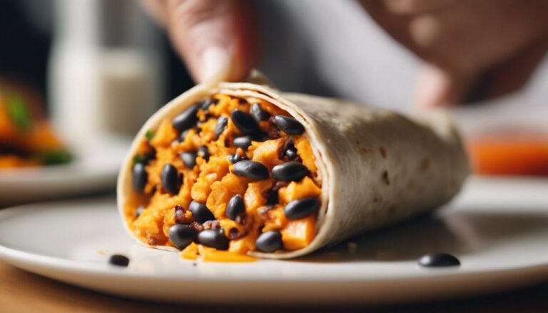 Sous Vide Sweet Potato and Black Bean Breakfast Burritos