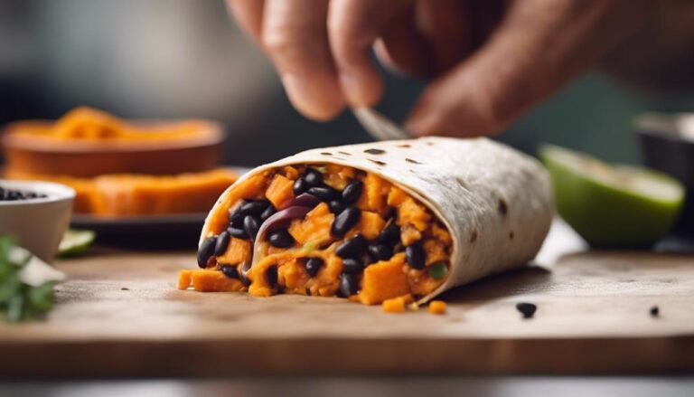 Sous Vide Sweet Potato and Black Bean Breakfast Burritos