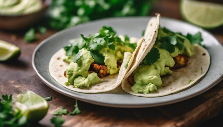 Sous Vide Cauliflower Tacos With Avocado Crema