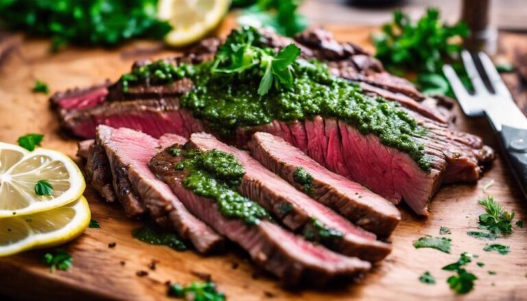 Sous Vide Flank Steak With Chimichurri Sauce