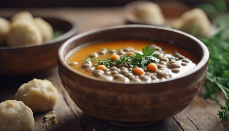 Sous Vide Lentil Soup With Whole Wheat Dumplings