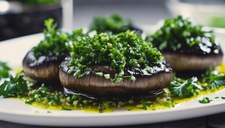 Sous Vide Portobello Mushrooms With Parsley Gremolata