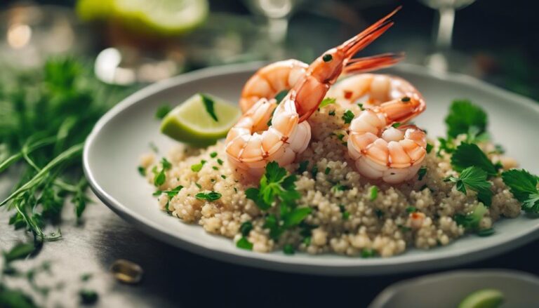 Sous Vide Garlic-Lime Shrimp With Quinoa