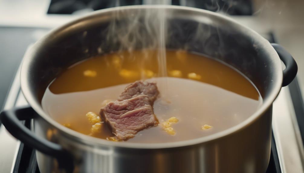 flavorful slow cooked beef broth