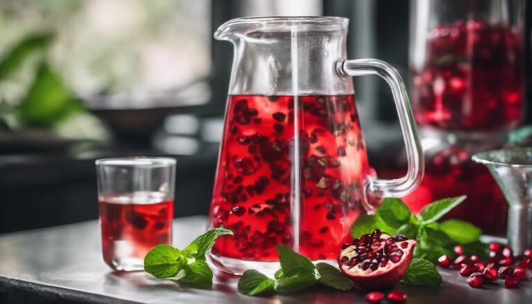 Sous Vide Pomegranate and Mint Tea