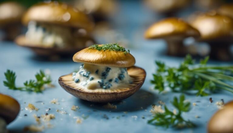 Sous Vide Blue Cheese Stuffed Mushrooms