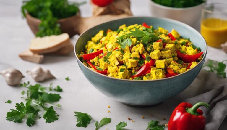 Sous Vide Tofu Scramble With Turmeric and Peppers