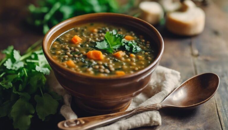 Sous Vide Lentil Soup With Leafy Greens