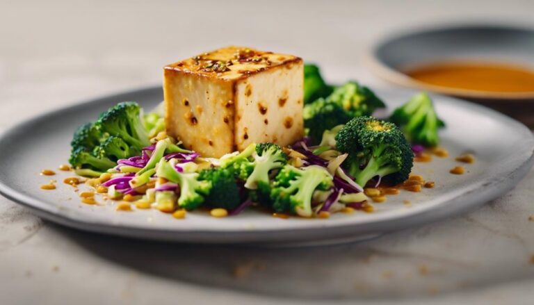 Sous Vide Asian-Inspired Tofu With Broccoli Slaw