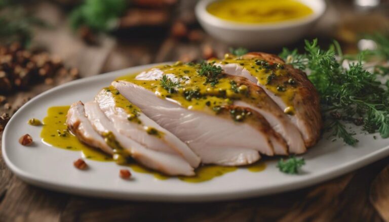 Sous Vide Turkey Breast With Mustard Herb Sauce