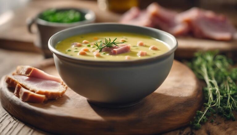 Sous Vide Split Pea Soup With Ham and Thyme