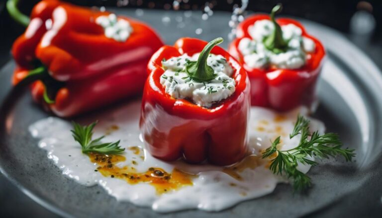 Sous Vide Herbed Goat Cheese Stuffed Peppers