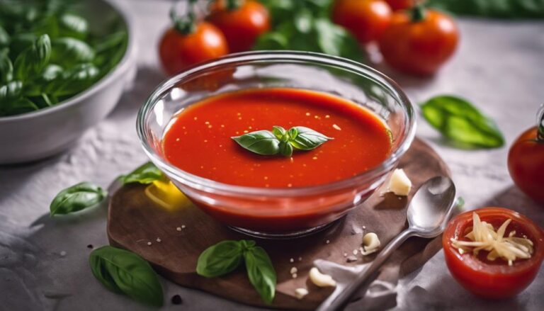 Sous Vide Tomato Basil Soup With Olive Oil Drizzle