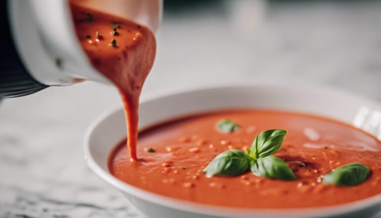 Sous Vide Tomato and Basil Bisque