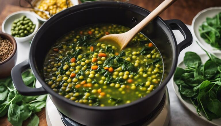 Sous Vide Split Pea and Spinach Stew