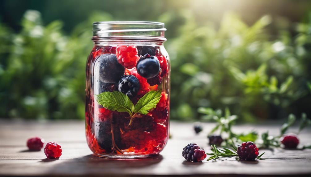 flavorful wild berries preserved