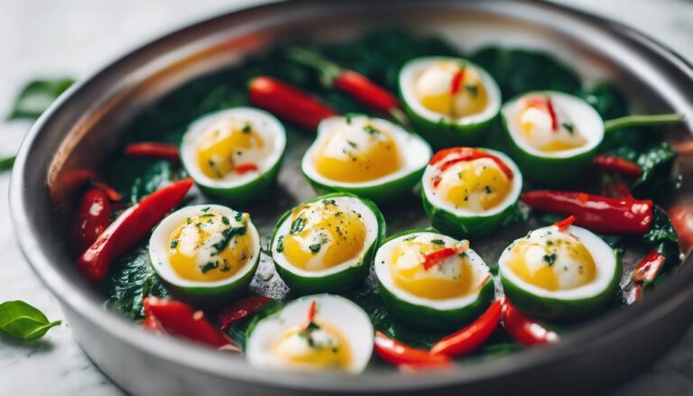 Sous Vide Egg White Bites With Spinach and Red Peppers