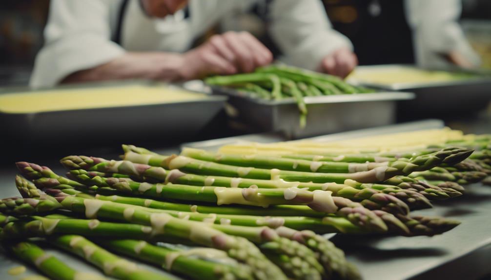 fresh asparagus in abundance