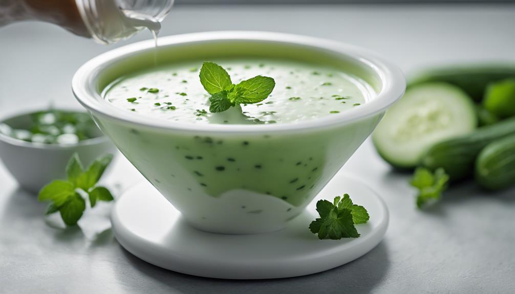 fresh cucumber chilled soup