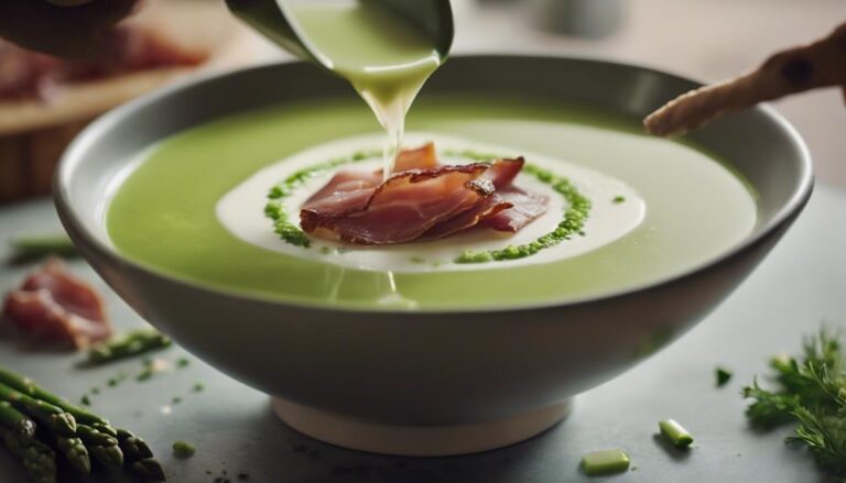 Sous Vide Asparagus Soup With Crispy Prosciutto