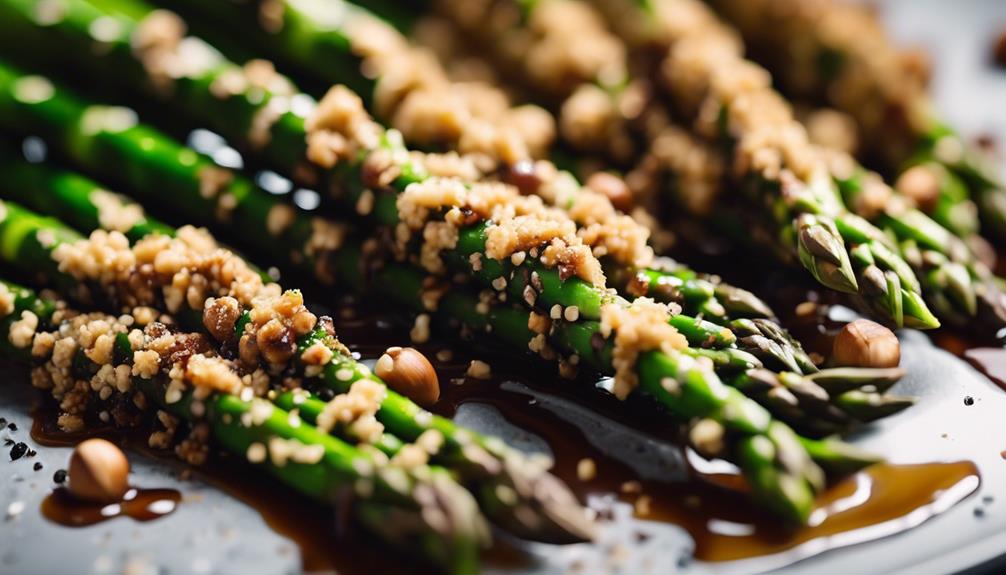 gourmet asparagus with hazelnut