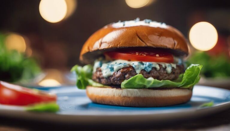 Sous Vide Bison Burger With Blue Cheese