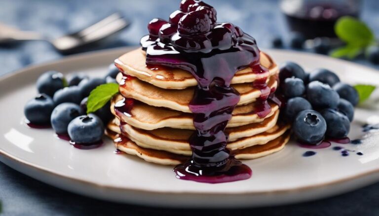 Sous Vide Whole Grain Pancakes With Blueberry Compote