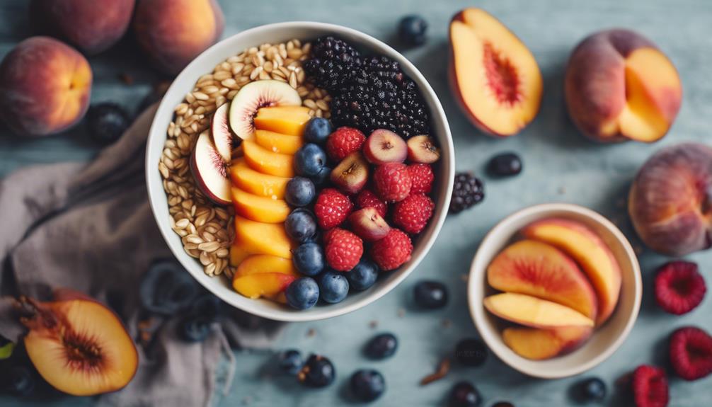 gourmet breakfast with fruits