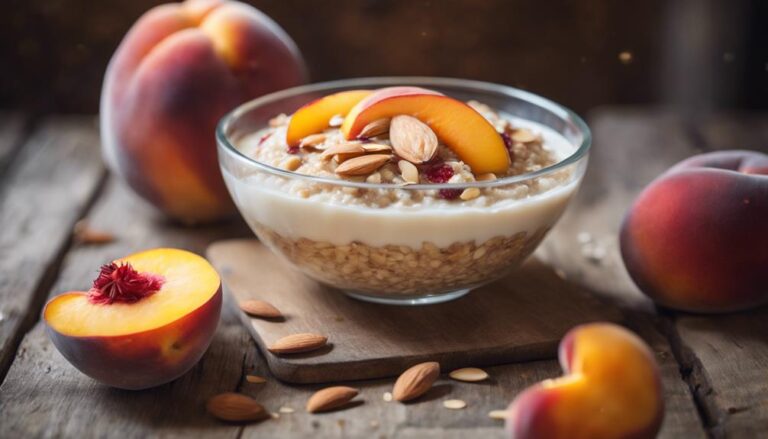 Sous Vide Quinoa Porridge With Almonds and Peaches