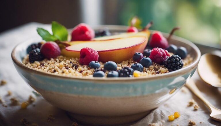 Berry Quinoa Breakfast Bowl With Sous Vide Poached Pears