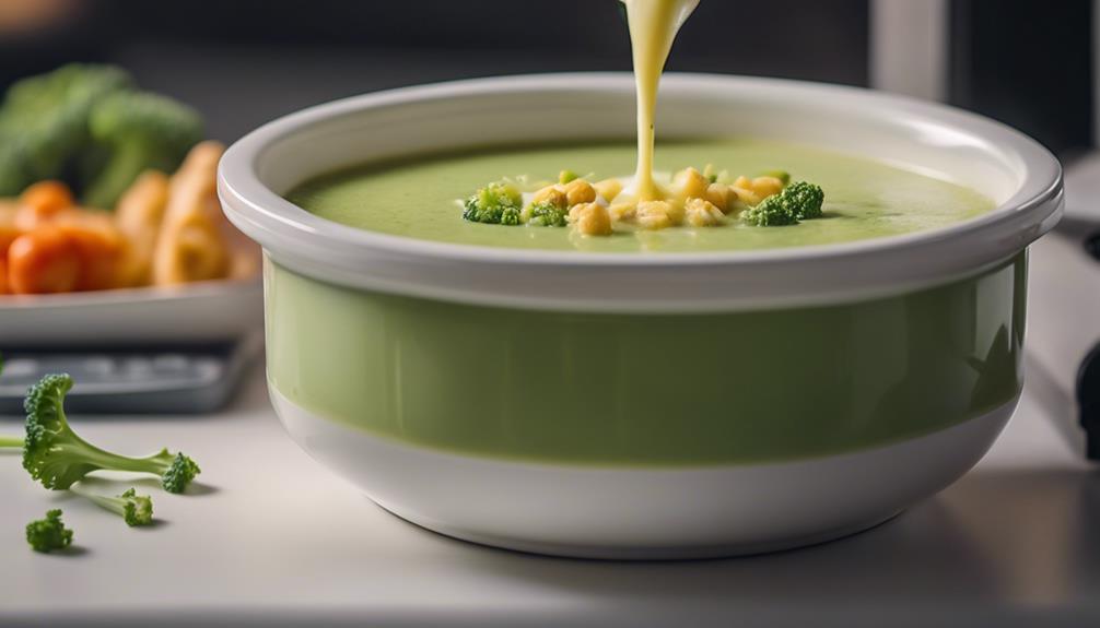 gourmet broccoli cheese soup