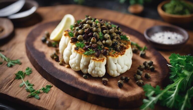 Sous Vide Cauliflower Steak With Capers and Raisins