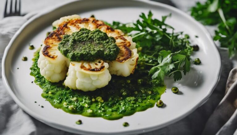 Sous Vide Cauliflower Steaks With Chimichurri