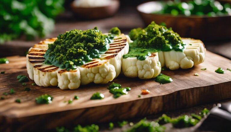 Sous Vide Cauliflower Steak With Chimichurri Sauce