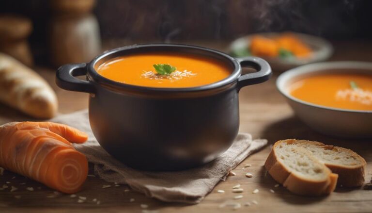 Sous Vide Carrot and Ginger Soup With Whole Wheat Rolls