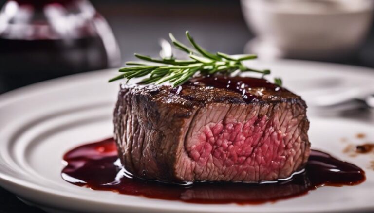 Sous Vide Filet Mignon With Red Wine Reduction