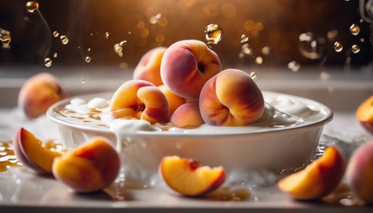 Sous Vide Poached Peaches With Honey and Yogurt