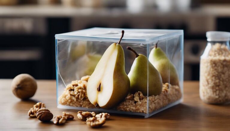 Sous Vide Pear and Walnut Crumble