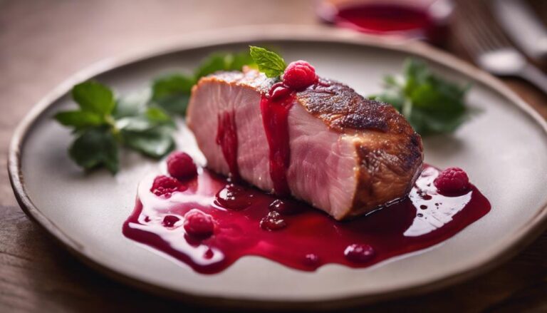 Sous Vide Duck Breast With Raspberry Coulis