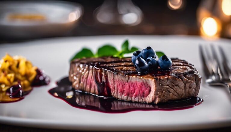 Sous Vide Elk Steak With Blueberry Balsamic Reduction