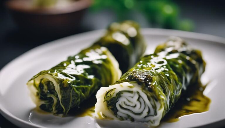 Sous Vide Seaweed and Cabbage Rolls