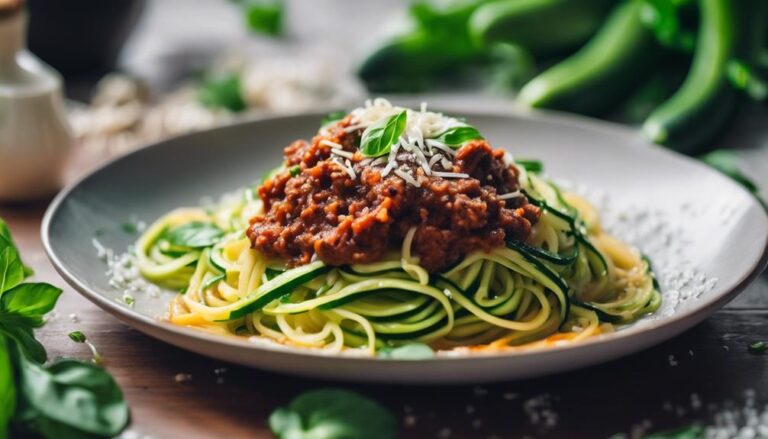 Sous Vide Beef Bolognese Over Zucchini Noodles