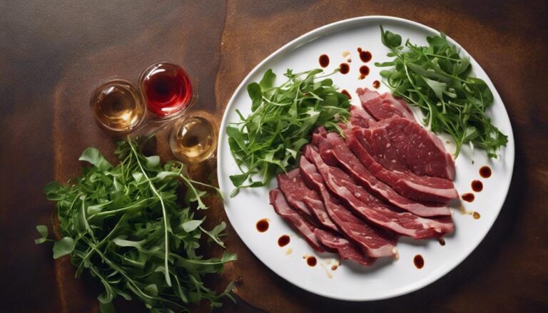 Sous Vide Kangaroo Carpaccio With Arugula and Parmesan