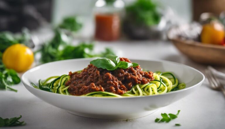 Sous Vide Kangaroo Ragu Over Zucchini Noodles