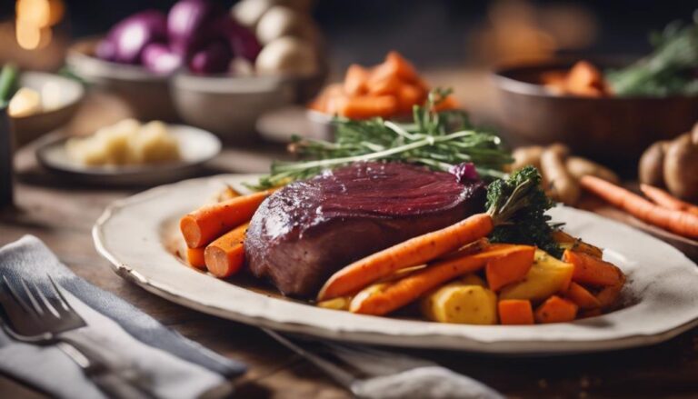 Sous Vide Braised Kangaroo Shanks With Root Vegetables