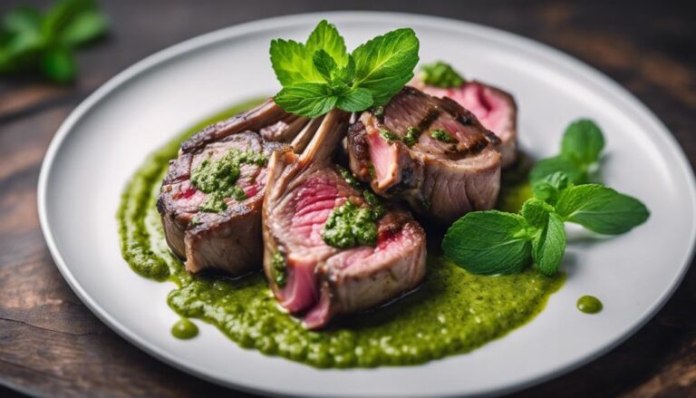 Sous Vide Lamb Chops With Mint Pesto