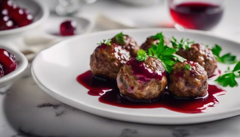 Sous Vide Lamb Meatballs With Wild Berry Reduction