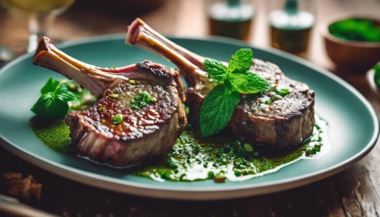 Sous Vide Spiced Lamb Chops With Mint Chimichurri